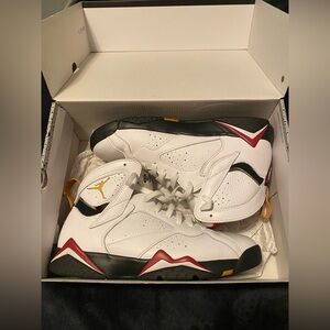 Air Jordan 7 Retro White/Black Cardinal Red Sneakers
